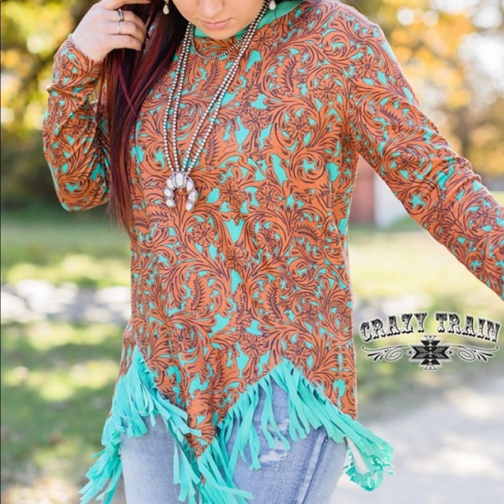 Crazy Train Lady Leather Fringe Top - Picture 4 of 9